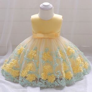 Baby Girl's 3D Floral Sleeveless Tulle Dress